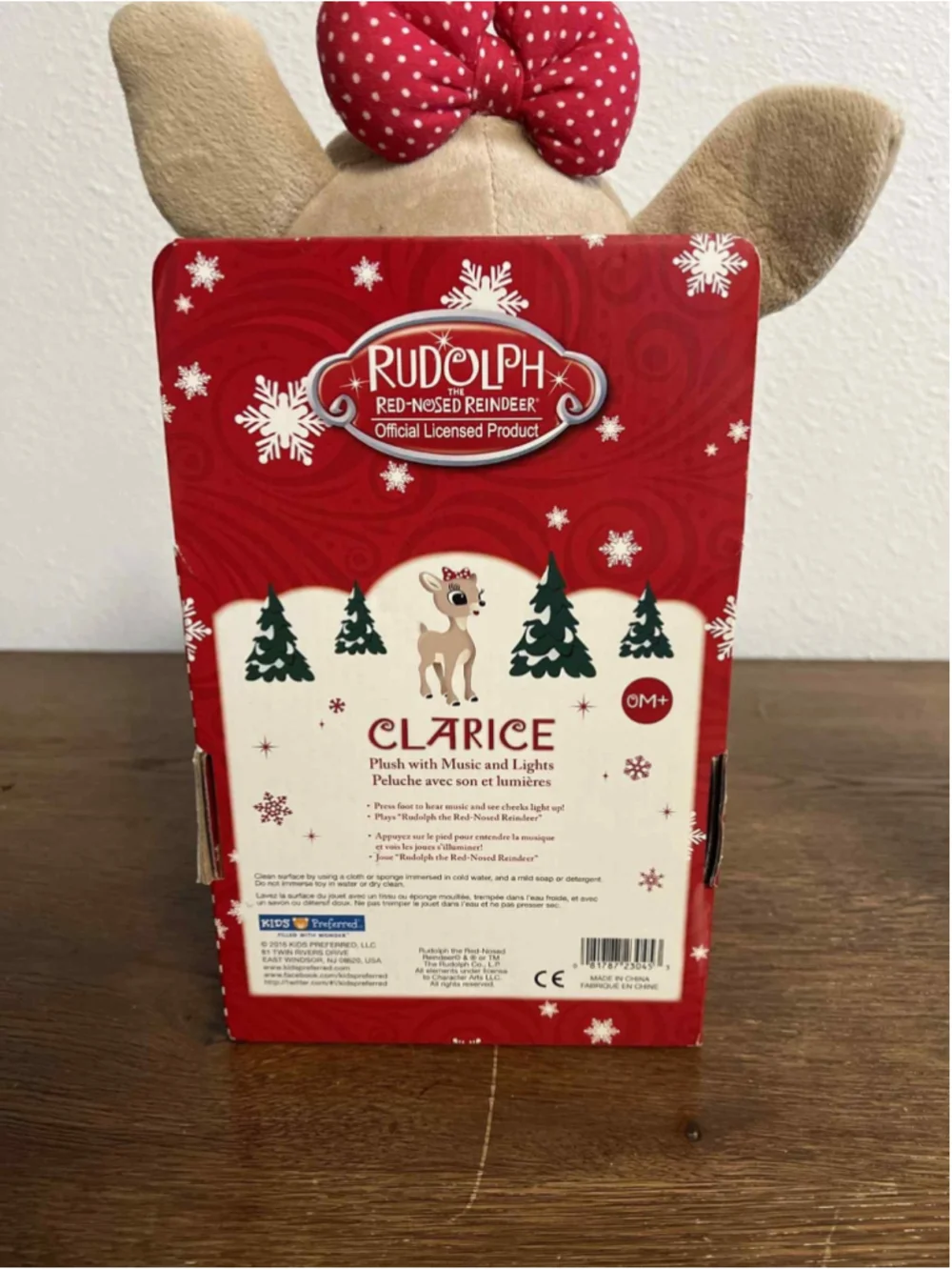 Rudolph Clarice Musical Light-Up Plush Kids Preferred NIB Works Holiday Xmas